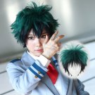 My Hero Academia Izuku Midoriya 緑谷 出久 cosplay dark green color mixture anime wigs