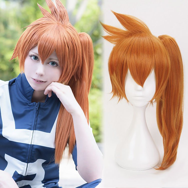 My Hero Academia Itsuka Kendo Cosplay Orange Color Ponytail Anime Wigs