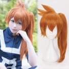 My Hero Academia Itsuka Kendo 拳藤一佳 cosplay orange color Ponytail anime wigs