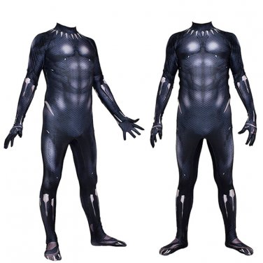 2018 Black Panther  muscle style cosplay kids and  adults size zentai Suit Halloween Party Costume