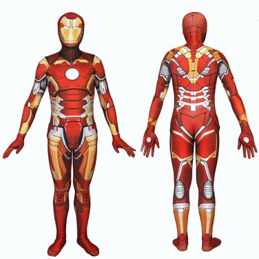 Marvel Iron Man Tony Stark cosplay zentai Suit  Halloween Part Costume