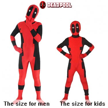 Marvel deadpool personalized style kids and adults size cosplay zentai Suit Halloween Part Costume