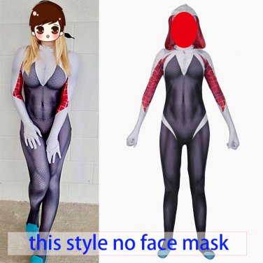 Marve's Gwen Stacy Spider-Gwen women's Spider-men sexy cosplay hoodie zentai Suit