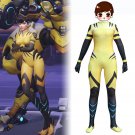 Overwatch OW D.Va DVA the Big bee lovely sexy Cosplay zentai jumpsuits Fancy dress party Costume