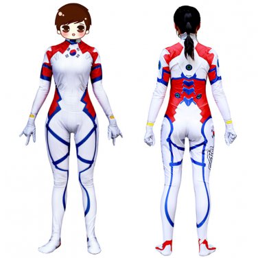 Overwatch OW D.Va DVA South Korean contestant lovely sexy Cosplay zentai suit Fancy dress party