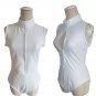 2 dimensional animation lovely girl's cosplay white zentai sexy Open thoracic bodysuit