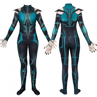 Marve's Thor: Ragnar&Atilde;&para;k Hela cosplay zentai Bodysuit With the shoulder modelling Fancy dress party