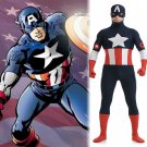 Marve's Captain America Steven Cosplay dark blue zentai Hallowmas party Fancy dress paty Costume