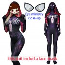 Women's Venom spider-man cosplay purple and black sexy  Cosplay zentai Bodysuit Hallowmas party
