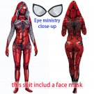 Women's Venom spider-man cosplay sexy red Cosplay zentai Bodysuit hoodie Hallowmas party
