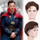 Marve's Doctor Strange Steve Strange cosplay brown short wigs with white temples
