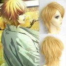 PS2 game 薄樱鬼 Chikage Kazama Yoshii Akihisa Tohzuki cosplay golden short Anime wigs