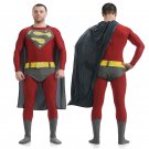 personalized DC's superman red cosplay zentai bodysuit Halloween Party Costume with a cape