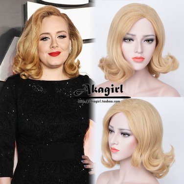 singer Adele Adkins cosplay performance Halloween Party The blond commonly used wigs