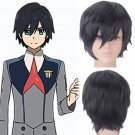 DARLING in the FRANXX HIRO 广 code:001 cosplay short black wig wigs