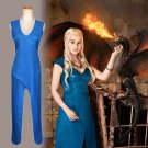 Women's Suit for Game of Thrones  Daenerys Targaryen dany cosplay  blue Halloween Costume