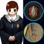 Harry Potter cosplay Hufflepuff uniforms Magic robe Magic cloak Comic-Con Halloween Party Costume
