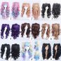 women's sexy fashion cosplay lolita multiple colors multicolor mixed color Pigtails Curly hair wigs
