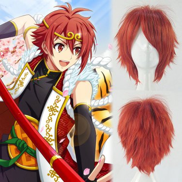 IDOLiSH7 NANASE RIKU cosplay Halloween Party Comic-Con orange short Anime wigs
