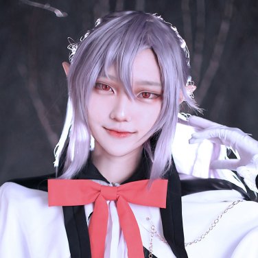 Seraph of the end Ferid Bathory cosplay Halloween Party Comic-Con Light purple Ponytail Anime wigs