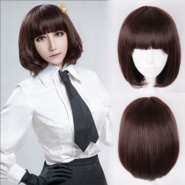 Bungo Stray Dogs Yosano Akiko cosplay Halloween Party Comic-Con deep brown short Anime wigs