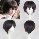 Bungo Stray Dogs Dazai Osamu 太宰治 cosplay Halloween Party Comic-Con brown short Anime wigs