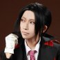 Bungo Stray Dogs Ougai Mori 森鷗外 cosplay Halloween Party Comic-Con black ponytail Anime wigs