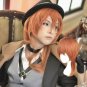 Bungo Stray Dogs Chuya Nakahara &auml;&cedil;&shy;&aring;��&auml;&cedil;&shy;&auml;&sup1;� cosplay party Comic-Con orange ponytail Anime wigs