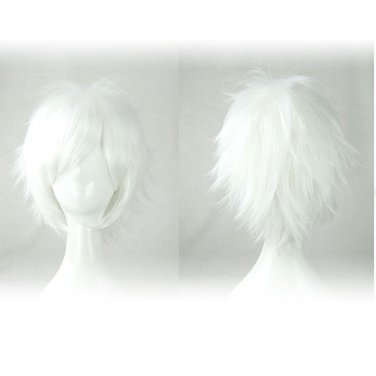 GINTAMA Sakata Gintoki &aring;��&ccedil;�&deg;&eacute;��&aelig;�� cosplay Halloween Party Comic-Con white short Anime wigs