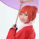 GINTAMA Kagura leader 神乐 cosplay Halloween Party Comic-Con red bun Anime wigs