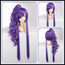 GINTAMA Kamui 神威 cosplay Halloween Party Comic-Con purple Curly ponytail Anime wigs