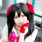 LoveLive! Yazawa Nico originating cosplay Halloween Party Comic-Con black pigtails Anime wigs