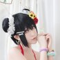 LoveLive! Yazawa Nico cosplay Halloween Party Comic-Con black double bun Anime wigs