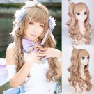 LoveLive! Minami Kotori cosplay Halloween Party Comic-Con flaxen curly ponytail  Anime wigs