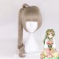 LoveLive! Minami Kotori cosplay Halloween Party Comic-Con flaxen curly ponytail short Anime wigs