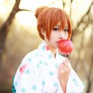 LoveLive! Honoka Kousaka cosplay Halloween Party Comic-Con orange Knot bun Anime wigs