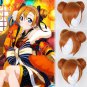 LoveLive! Honoka Kousaka cosplay Halloween Party Comic-Con orange double Knot bun wigs
