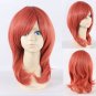 LoveLive! Maki Nishikino originating cosplay Halloween Party Comic-Con brick red Anime wigs