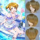 LoveLive! Hanayo Koizumi 小泉 花陽 cosplay Halloween Party Comic-Con flaxen pigtails Anime wig