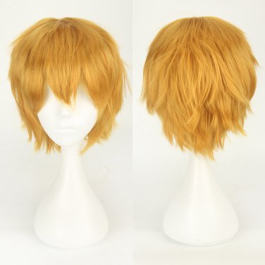 APH Axis Powers Hetalia USA Alfred Jones cosplay Comic-Con Party golden Anime wigs
