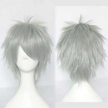 APH Axis Powers Hetalia Prussia Gilbert  cosplay Comic-Con Party golden gray short Anime wigs