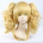APH Axis Powers Hetalia Hungary Elizabeta cosplay Halloween Comic-Con blond curly pigtails wigs