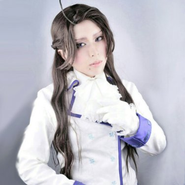 APH Axis Powers Hetalia Australia Christine cosplay Comic-Con Party deep brown long Anime wigs