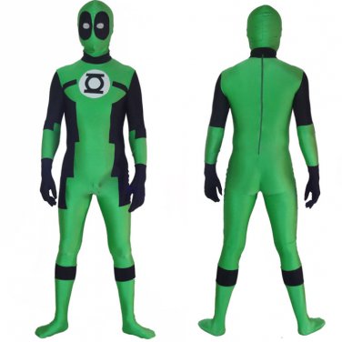 Marvel's deadpool green  model cosplay Halloween party Comic-Con zentai bodysuit Costume