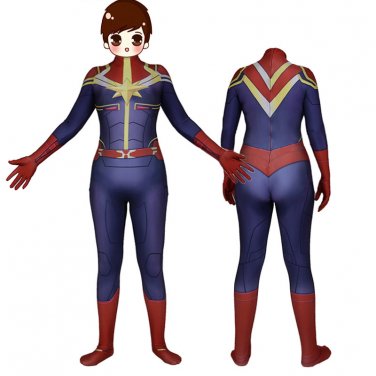 Ms. Marvel|Captain Marvel|Binary Power Anime cosplay suit Halloween party Comic-Con Costume