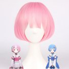 Re:Zero − Starting Life in Another World ram childhood cosplay Comic-Con Party short Anime wig