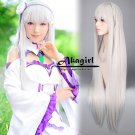 Re:Zero − Starting Life in Another World Emilia cosplay Comic-Con Party gray long Anime wigs