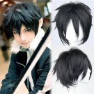 Sword Art Online Kirigaya Kazuto Kirito cosplay Asian Short Black Anime Cosplay Hair Wi