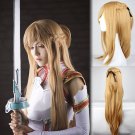 Sword Art Online Yuuki Asuna cosplay Comic-Con Party brown sideburns modelling Anime wigs