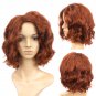 Marvel's Black Widow Natasha cosplay Halloween Comic-Con Party Red brown short  curly hair wigs